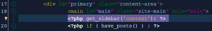 calling the sidebar in index.php