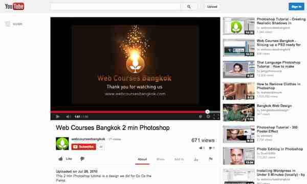 web courses bangkok youtube channel