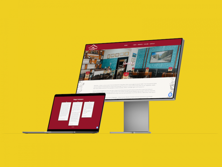 Everest Kitchen website on an Imac and macbook pro